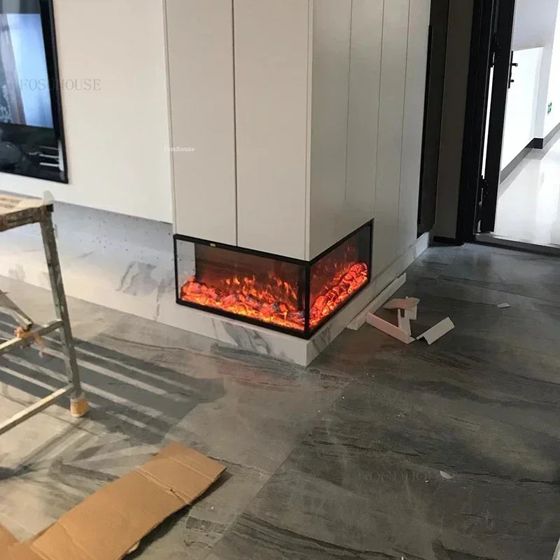 Cheminée électronique moderne design salon