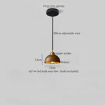 Lampe de chevet bois suspendue LED brune dans un salon moderne