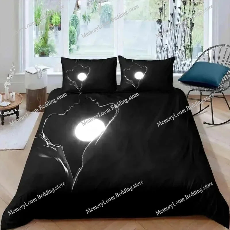 Détail de l'impression 3D sur housse de couette
