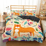 Taie d'oreiller assortie motif jungle