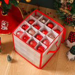 Boîte à boules de Noël noire et transparente