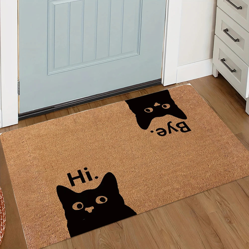 Paillasson drôle vue de dessus motif chat