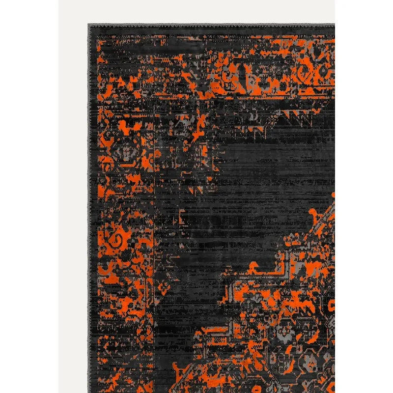 Tapis terracotta dans une chambre avec décoration cosy
