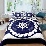 Housse de couette 200x240 Océan 3D avec motif ancre