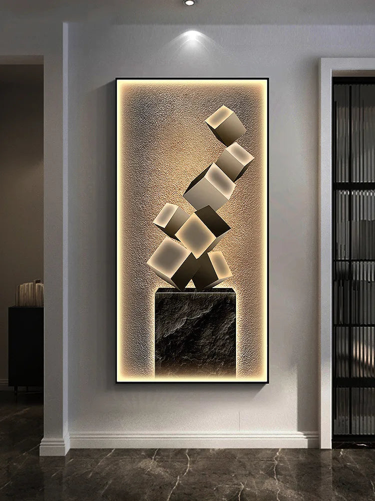 Applique murale LED noire design moderne pour salon