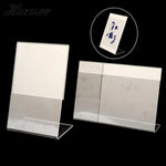 Cadre photo acrylique transparent double face sur bureau moderne