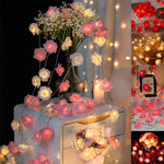 Guirlande fleurs lumineuse LED rose 3 mètres