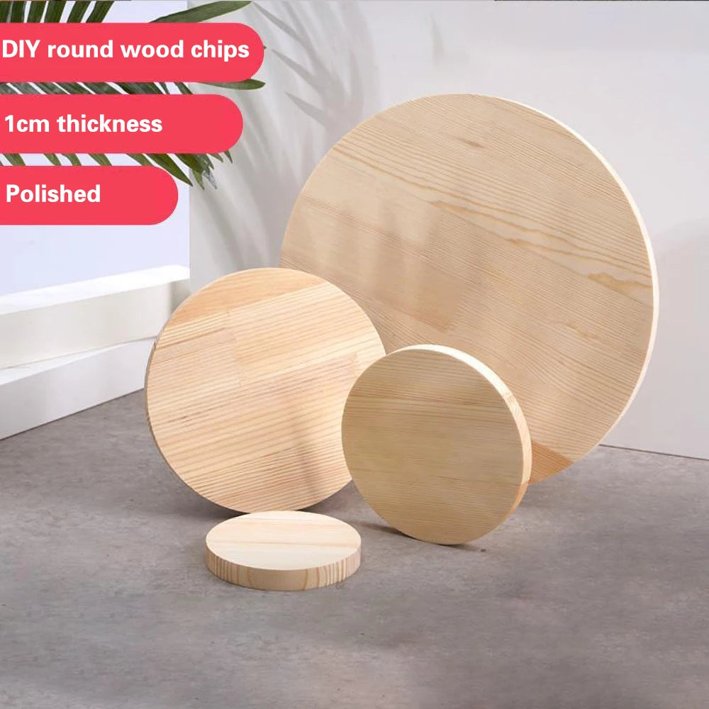 Lot de 10 disques en bois massif pin pour DIY
