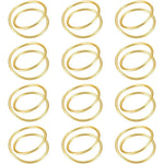 Lot de ronds de serviette dorés pour mariage
