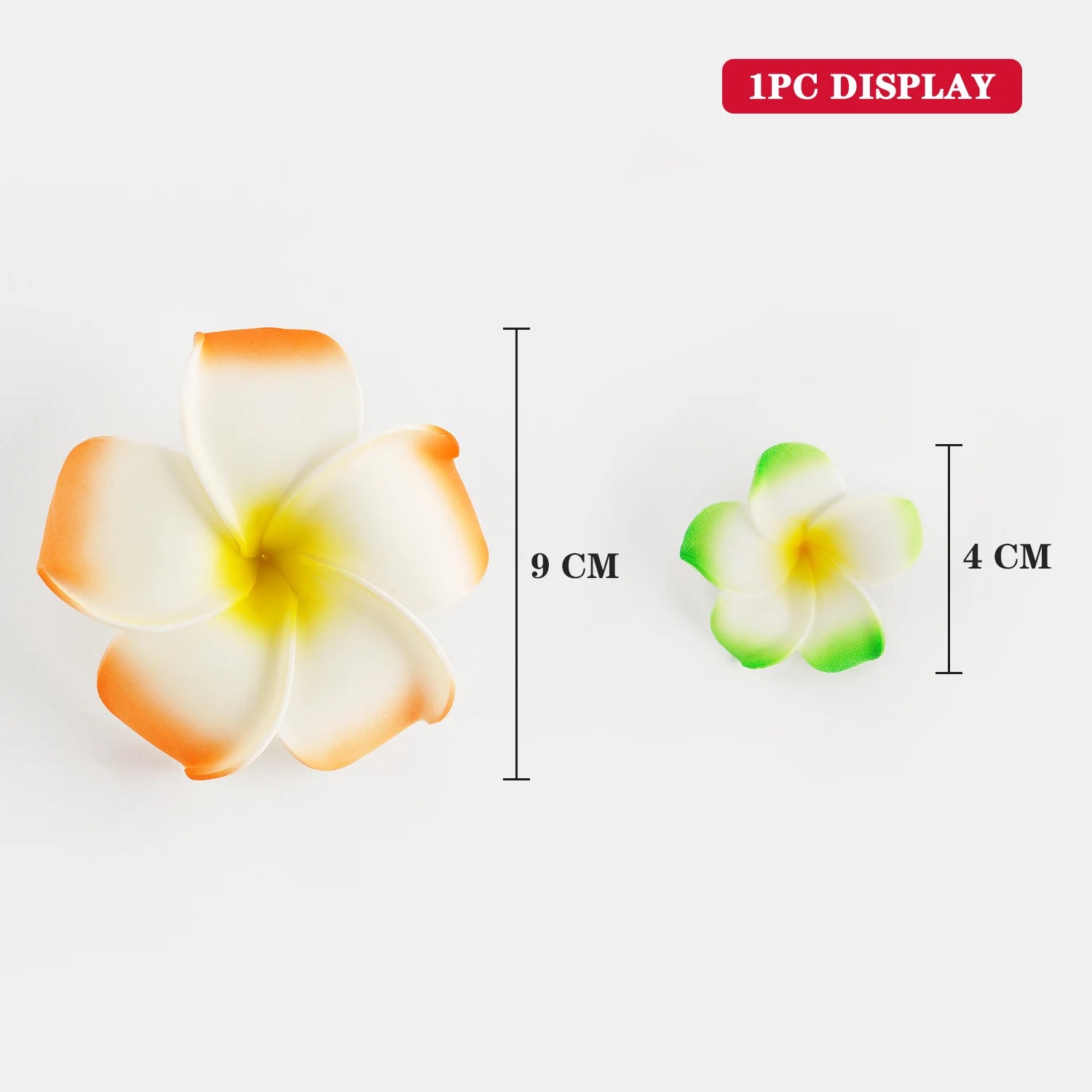 Lot de 10 fleurs frangipanier artificielles