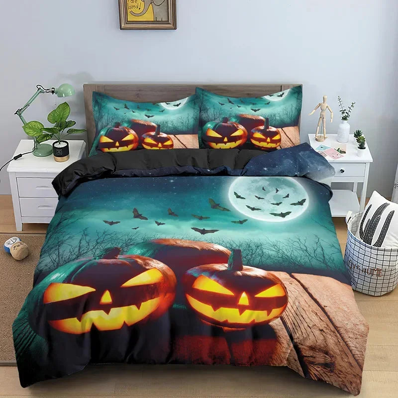 Housse de couette orange en microfibre pour enfant