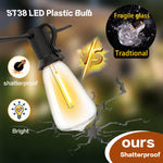 Guirlande lumineuse LED goutte d'eau blanc chaud