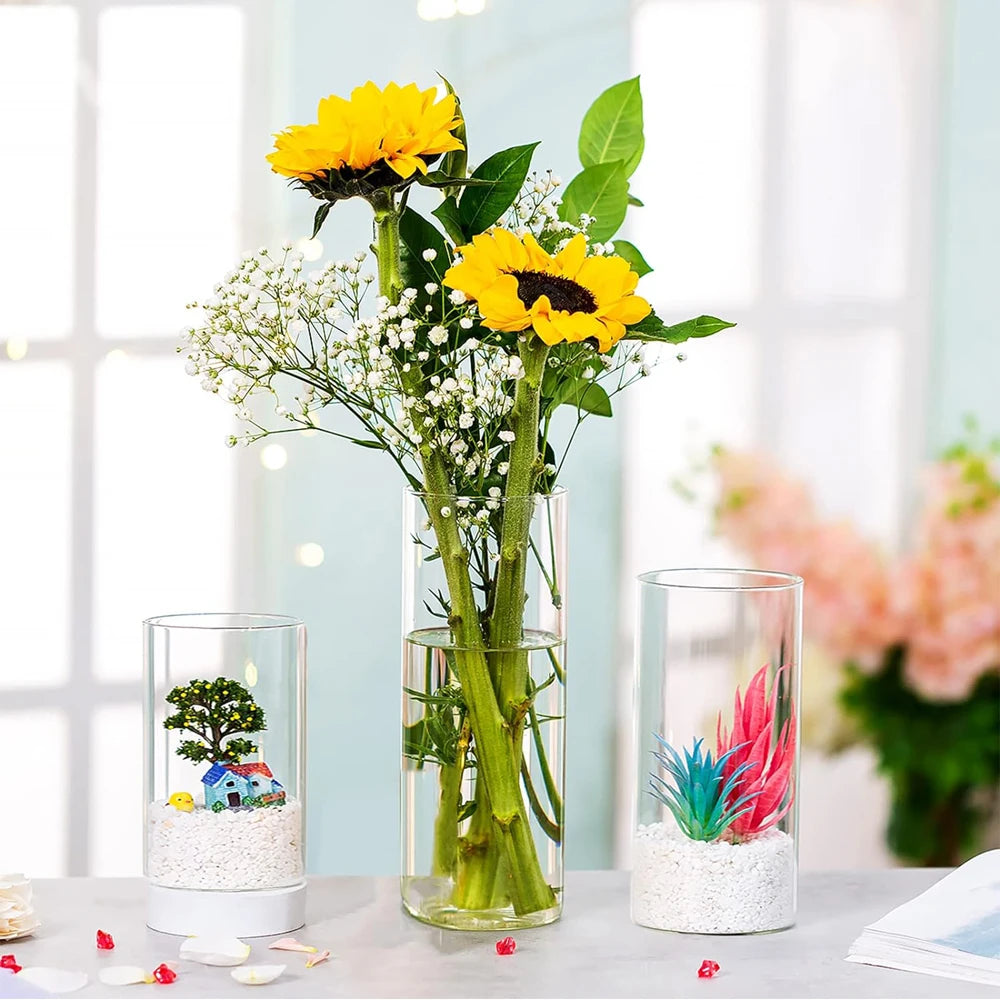 Bougeoir en verre pour bougies piliers
