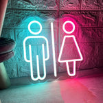 Détail de l'enseigne néon acrylique et LED de près