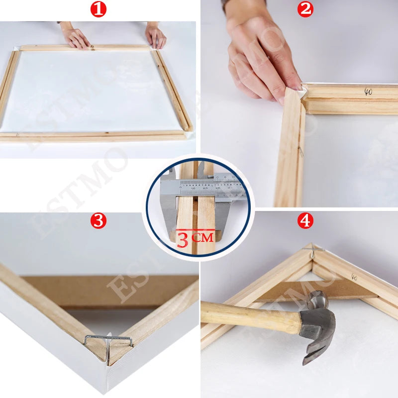 Cadre photo en bois de différentes couleurs pour décoration intérieure