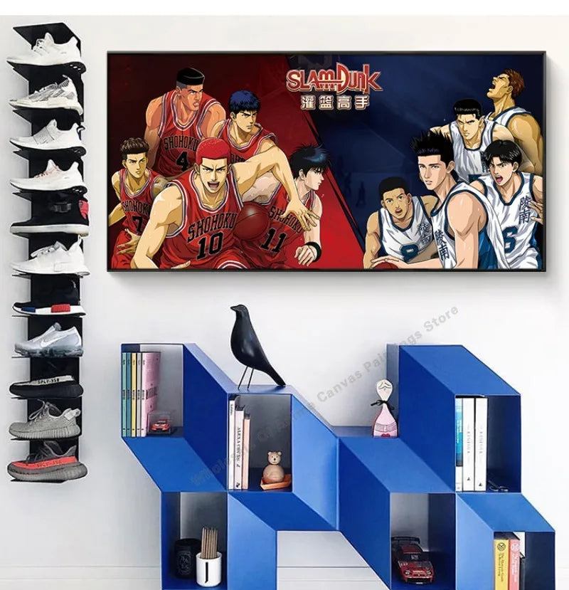 Vue de face de la peinture murale anime en version remasterisée