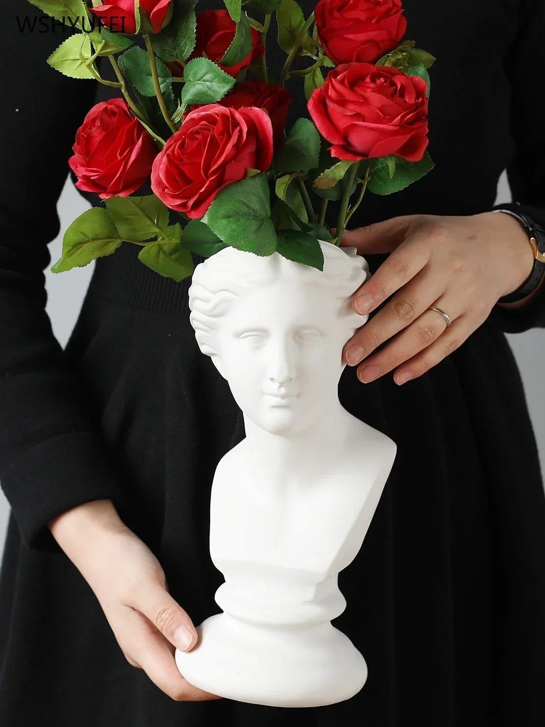 Décoration murale avec cache-pot visage