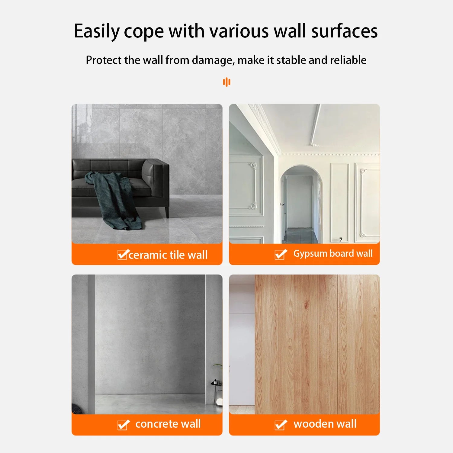 Porte-manteau mural sans produits chimiques