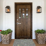 Paillasson dans une entrée élégante avec décoration contemporaine