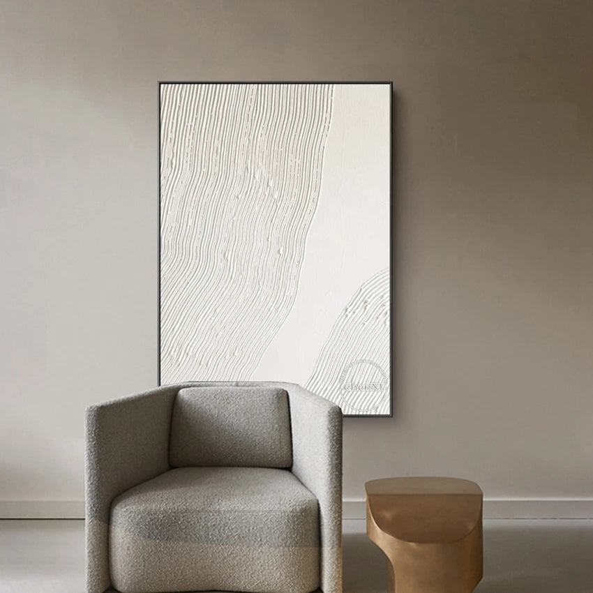 Détail de la peinture à la main abstraite sur toile de lin