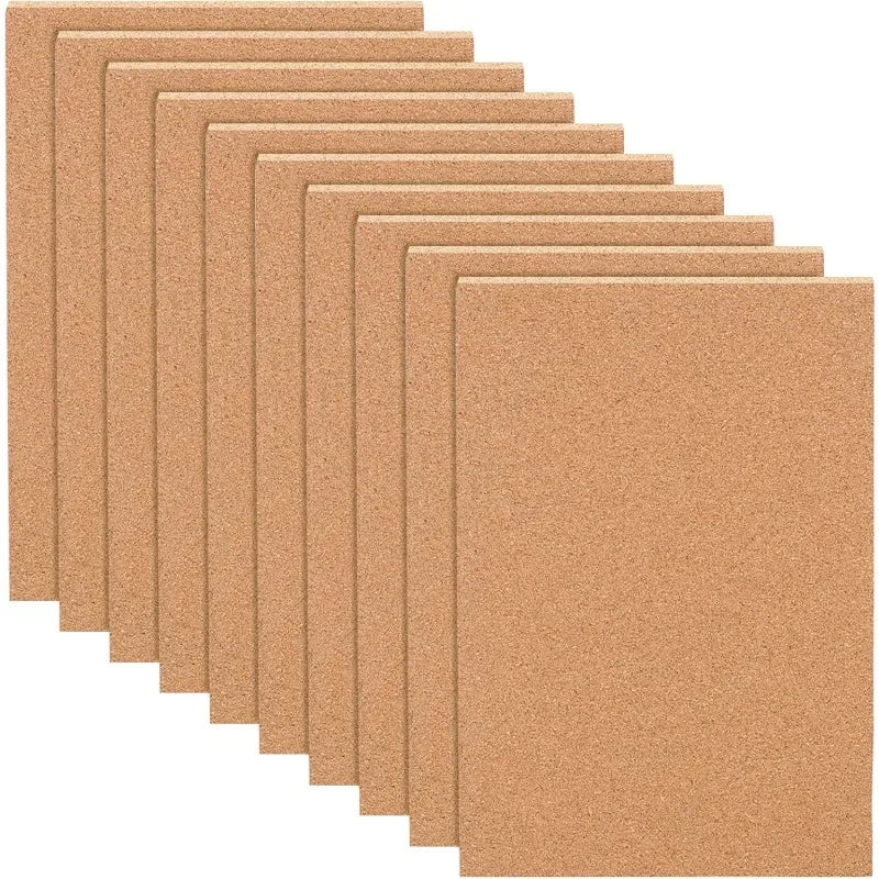 Lot de 10 feuilles de liège 3mm pour décoration murale DIY