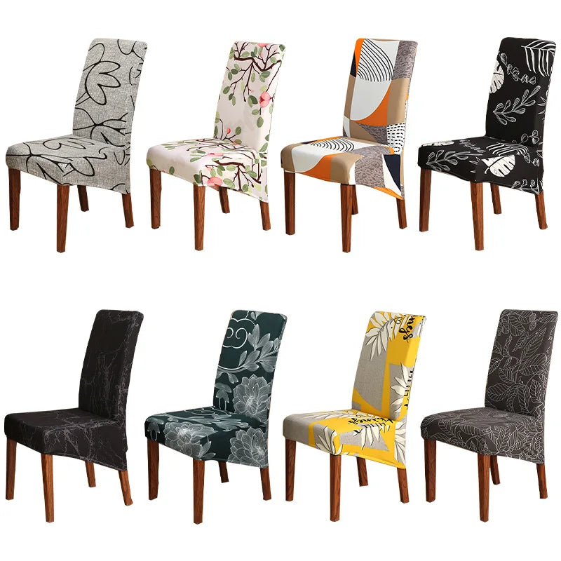 Housse de chaise dossier haut Spandex blanc