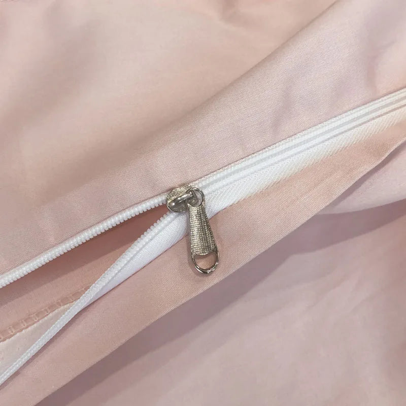 Drap plat brodé assorti à la housse de couette