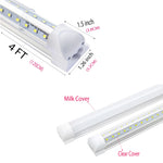 Tube LED T8 40W 3800lm forme double V vue de face