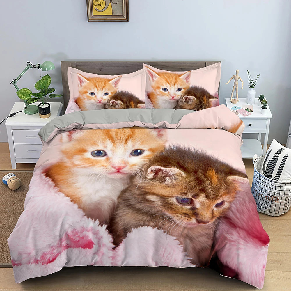 Literie enfant chat mignon