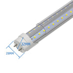 Tube LED en V 60cm 20W rouge