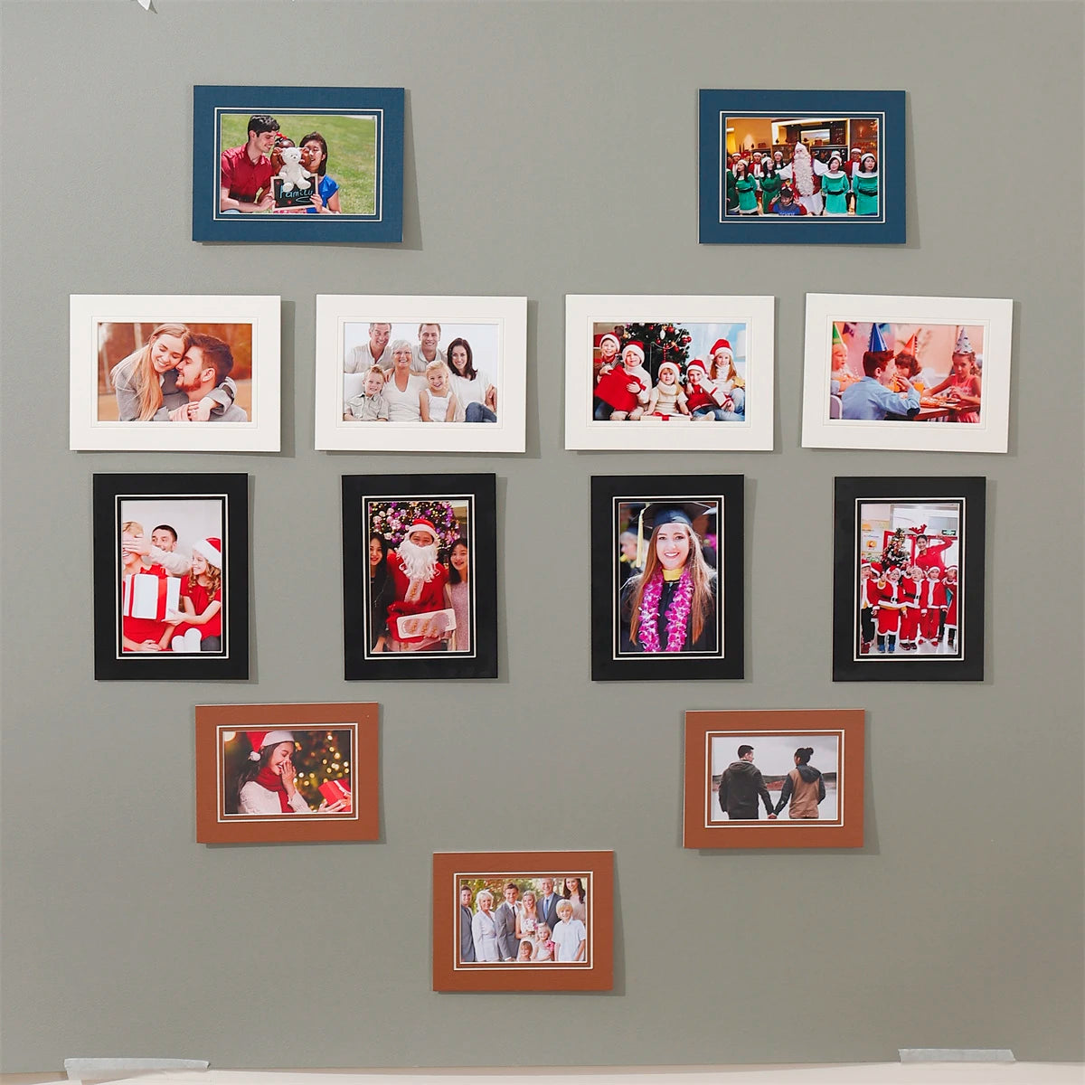 Cadre photo carton multicolore noir lot de 5