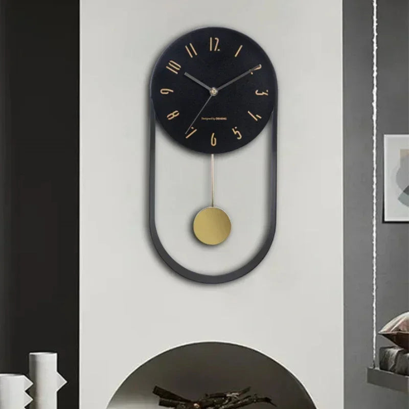 Horloge murale pivotante design blanc Ombre Interieur