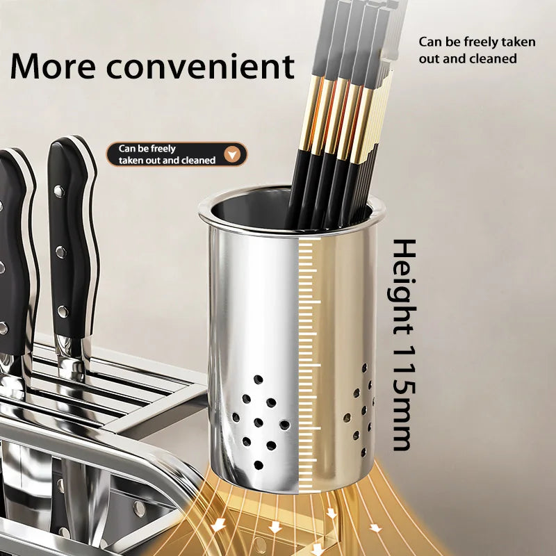 Accessoire de rangement de cuisine en acier inoxydable ivoire avec espace pour couvercles
