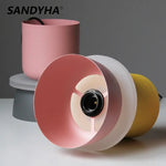 Lampe suspendue LED Macaron rouge design salon
