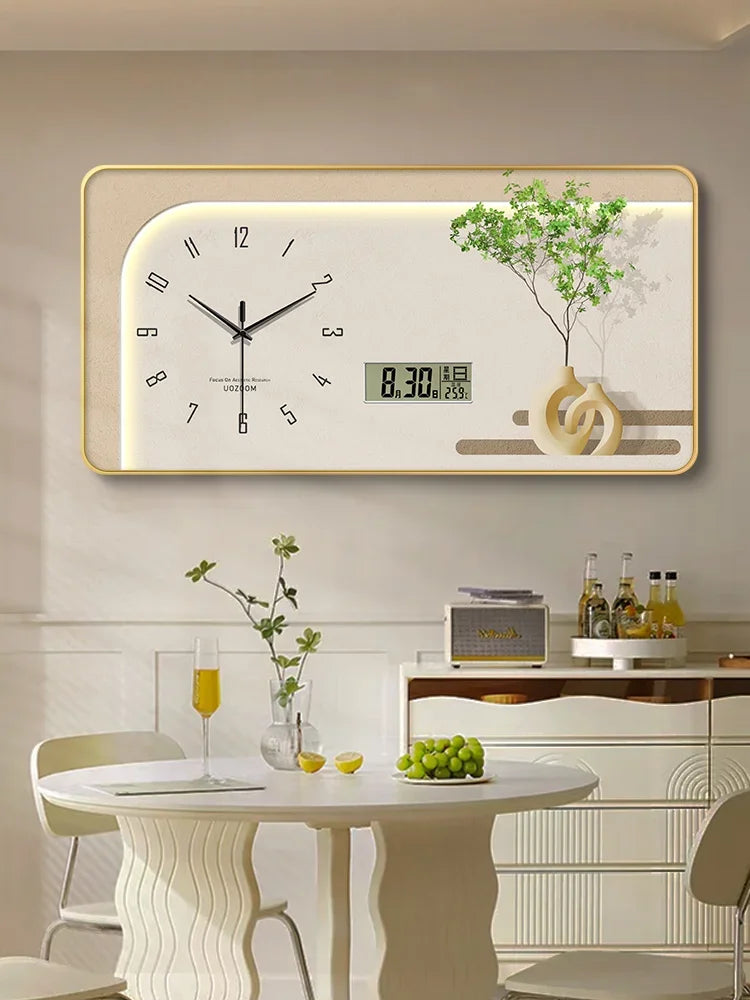 Petite horloge murale rectangulaire design moderne salon