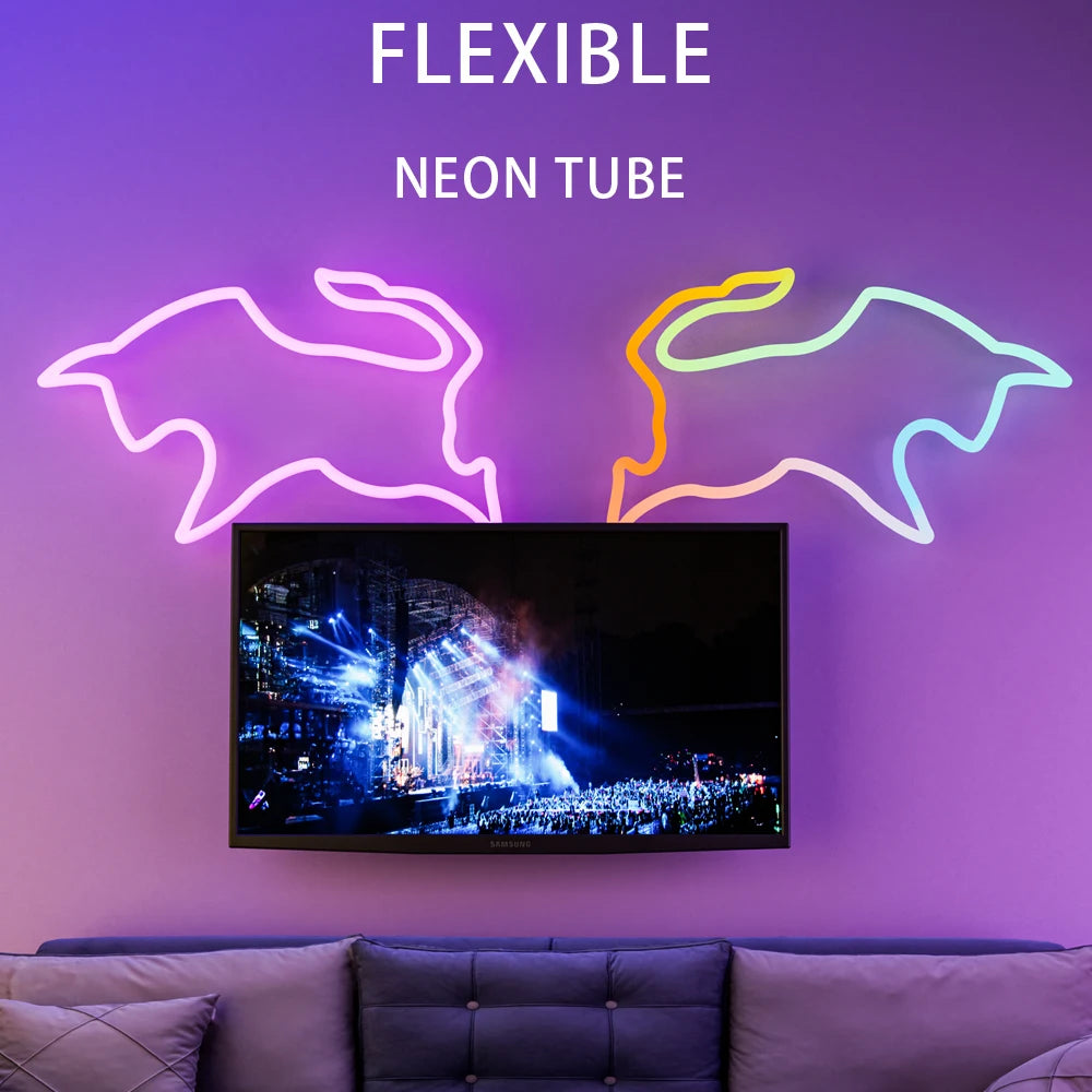 Détail du matériau en silicone du tube néon LED