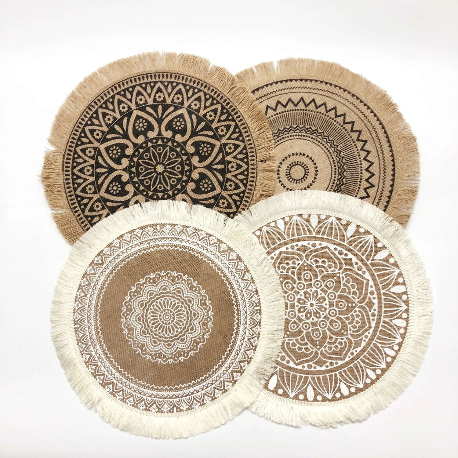 Set de table jute pompons décoration table