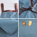 Tablier de cuisine imperméable en couleur blanche, idéal pour une hygiène en cuisine