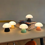 Lampe champignon blanc vue de côté