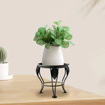Support multifonction avec pot de fleur en métal