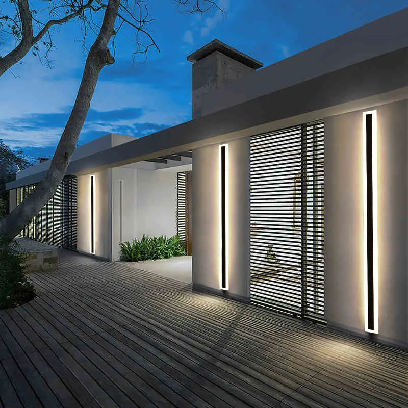 Détail de l'applique murale LED moderne pour façade et jardin