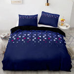 Literie moderne rouge motif polygone