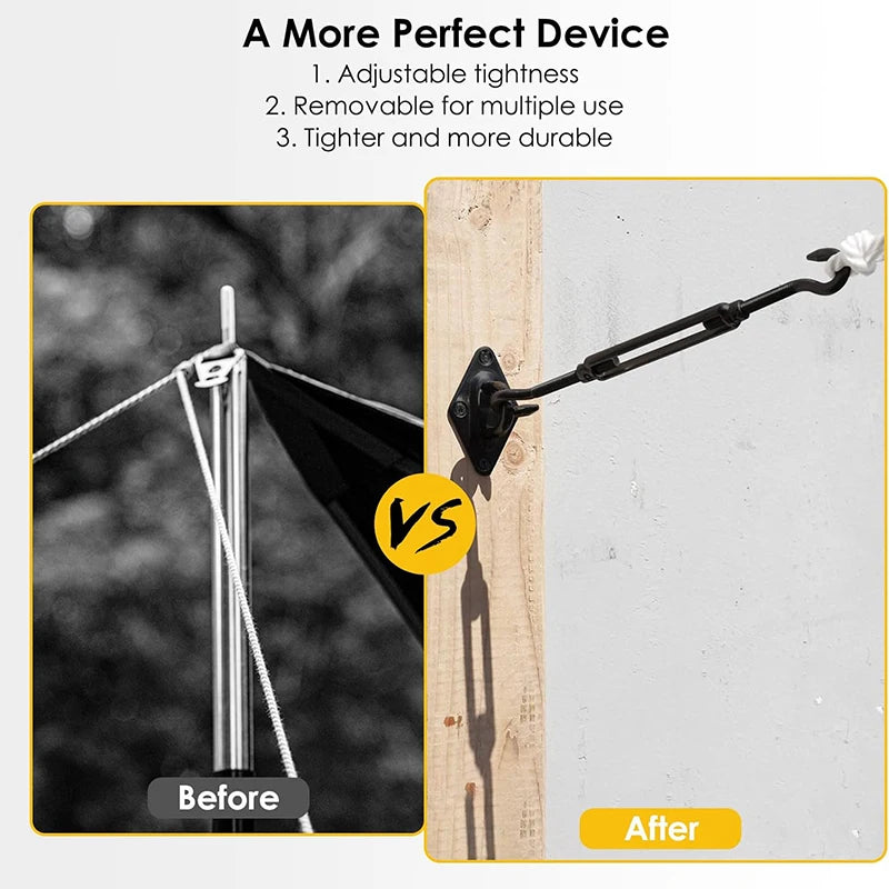 Kit de fixation complet 40 pièces pour voile d'ombrage extérieur