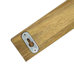 Vue de profil du porte-couteau en bois d'acacia