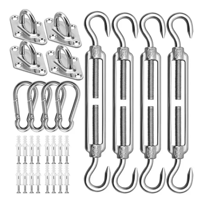 Kit matériel voile d'ombrage 6 pouces acier inoxydable