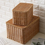 Panier de rangement tissé clair pour organiser dressing