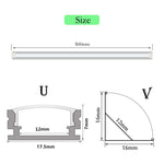 Comparaison des formes V et U du profilé aluminium LED