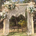 Motif brodé du rideau macramé coton