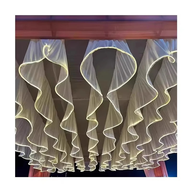 Rideau lumineux LED pour plafond salle de réception