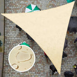 Voile d'ombrage triangulaire gris clair pour jardin avec protection UV